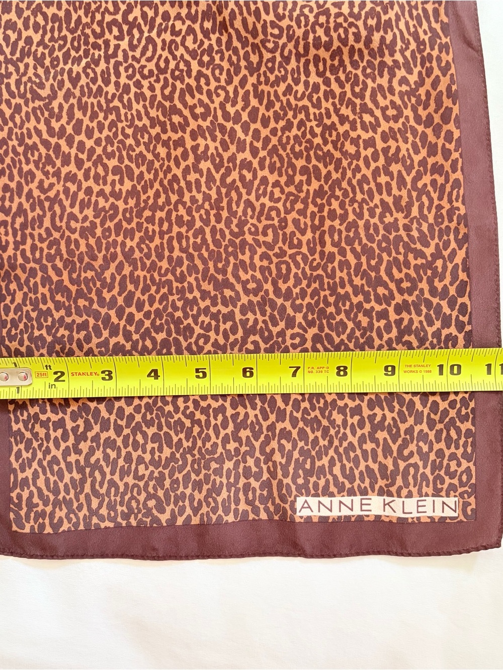 Anne Klein Silk Leopard Print Long Scarf, Classic, Quiet Luxury, Old Money, EUC - Picture 5 of 6